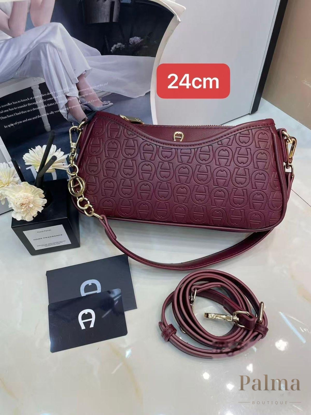 Aigner Bag | Delia Maroon