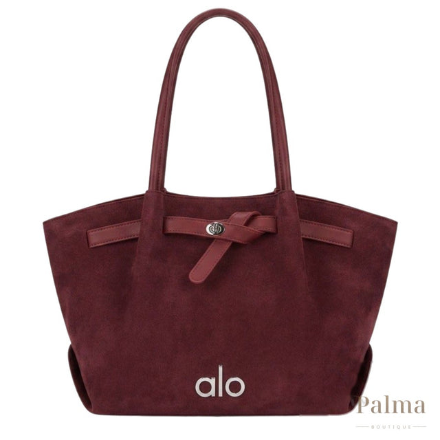 Alo Bag | Faux Suede Tote Burgundy