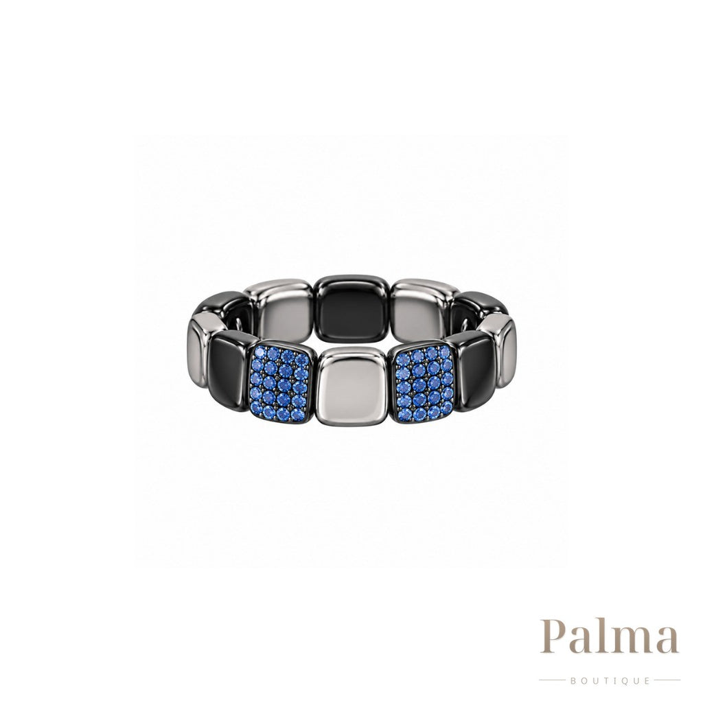 APM Jewelry | Monaco Toned Set Blue Silver