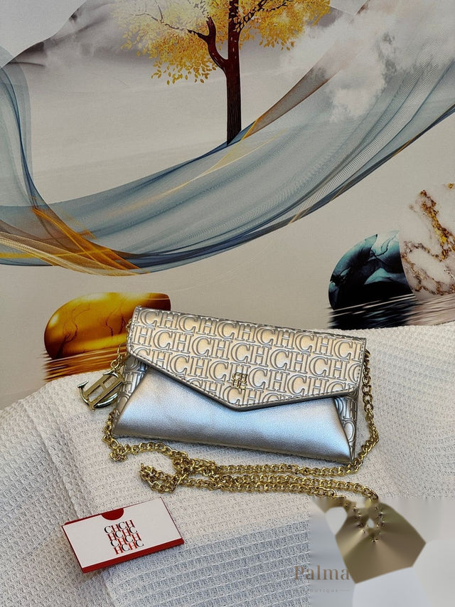 Carolina Herrera Bag | Envelope Crossbody Sliver