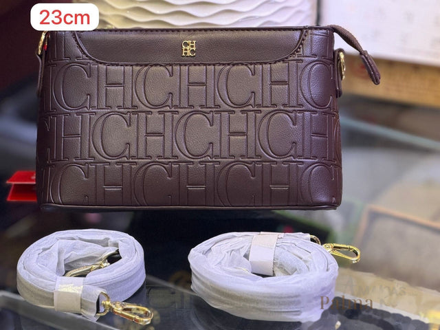 Carolina Herrera Bag | CH Logo Maroon