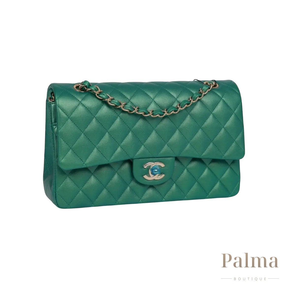 Chanel Bag | Classic Flap Green Iridescent