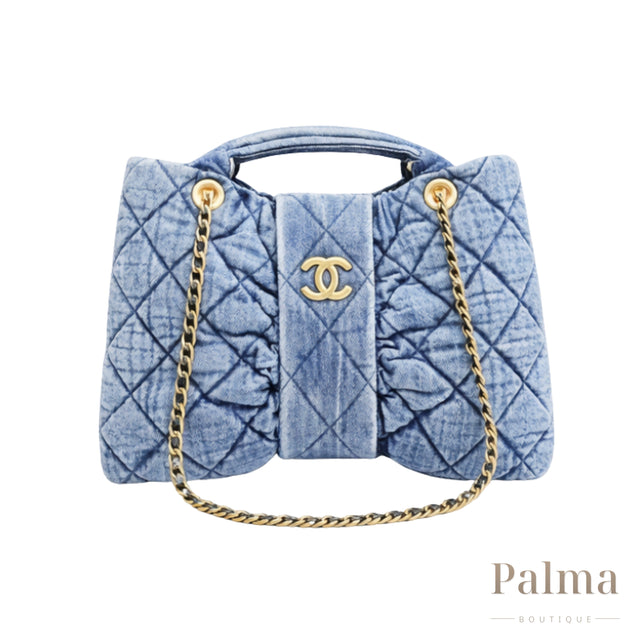Chanel Bag | Bow Bag Blue Washed Denim