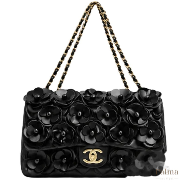 Chanel Bag | Camellia Appliqué Black