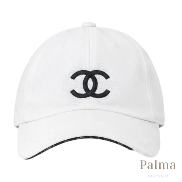 Chanel Cap | CC Baseball White