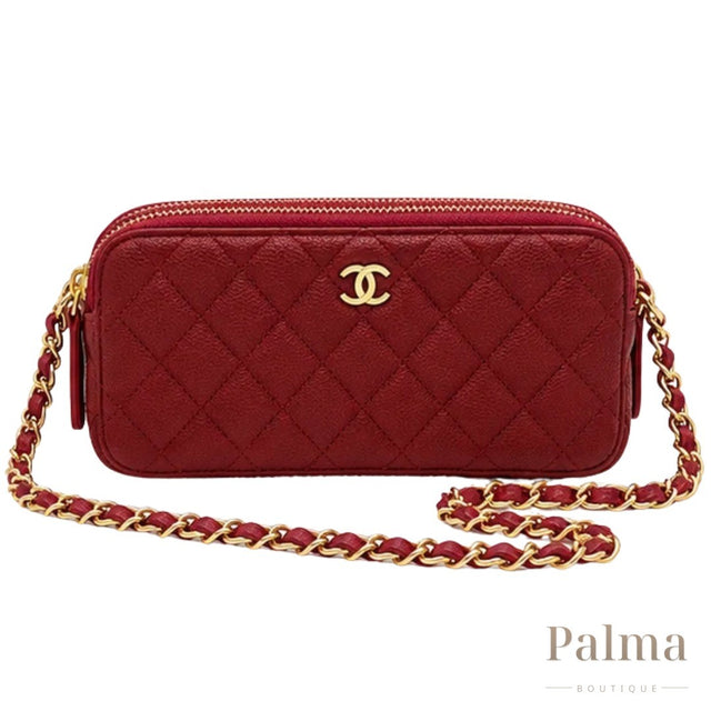 Chanel Bag | Double Zip Maroon