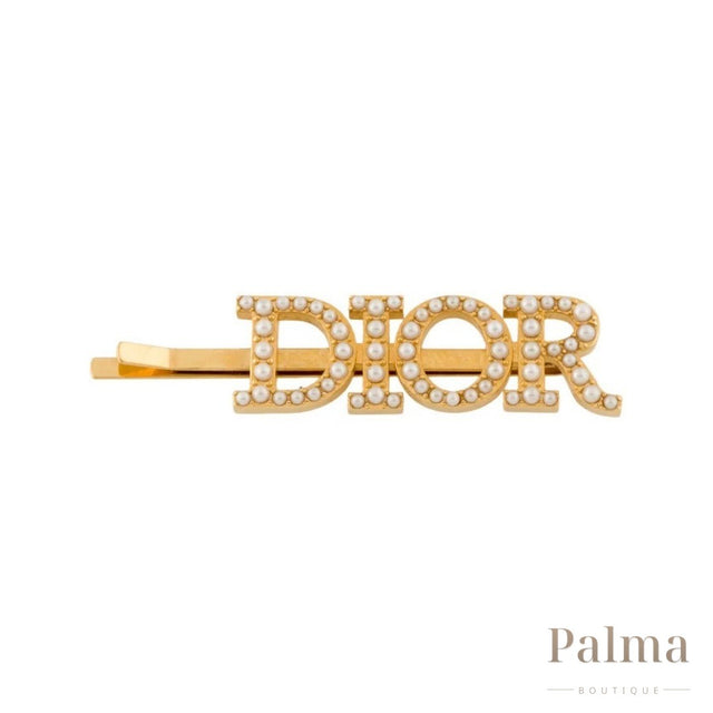Dior Jewelry | Hairclip Metal Beads Logo Gold