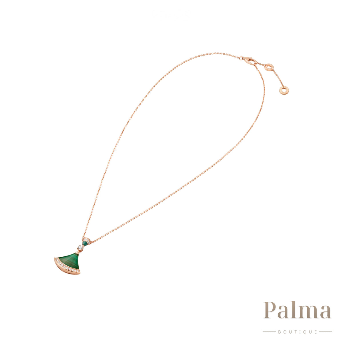 Bvlgari Jewelry | 18K Rose Gold Pendant Set Diamond Necklace