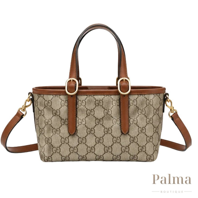 Gucci Bag | GG Emblem Mini Tote Brown