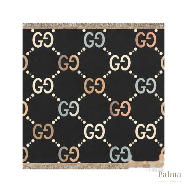 Gucci Scarf | GG Check Wool Black