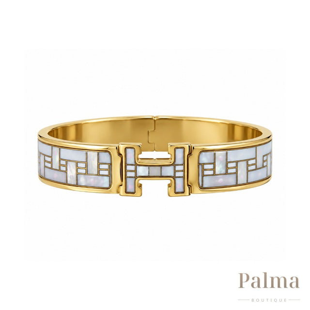 Hermès Jewelry | Enamel Quadrige Au Fil Narrow H Bracelet