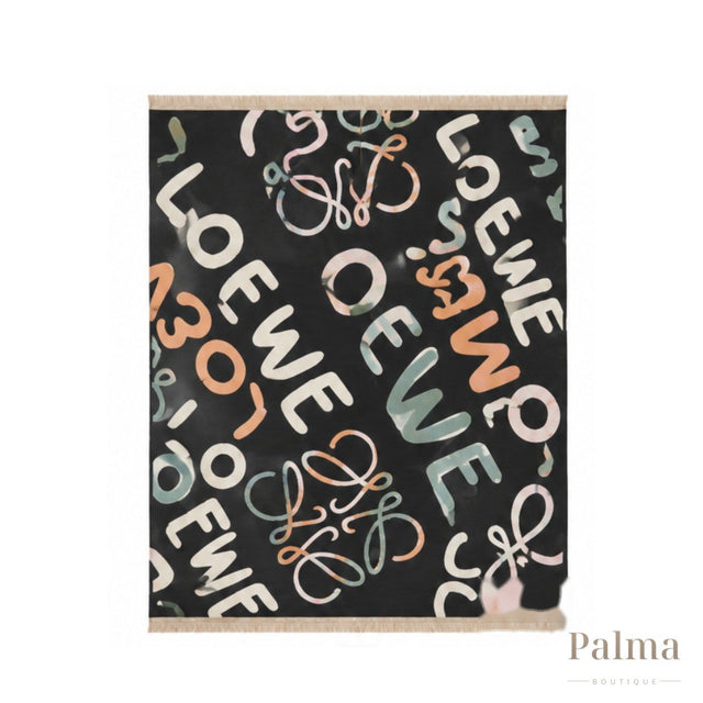 Loewe Scarf | Handwritten Signature Black