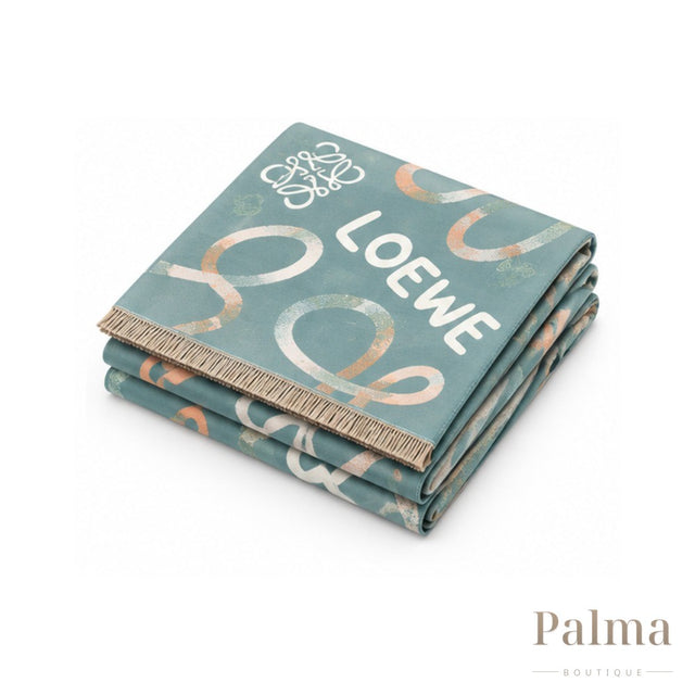 Loewe Scarf | Handwritten Signatures Teal Green