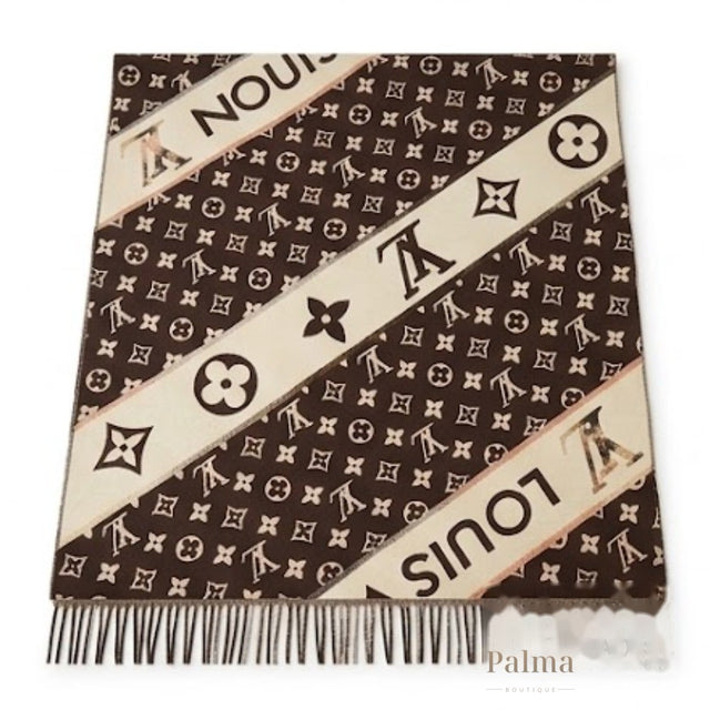 Louis Vuitton Scarf | Monogram Stripe Brown