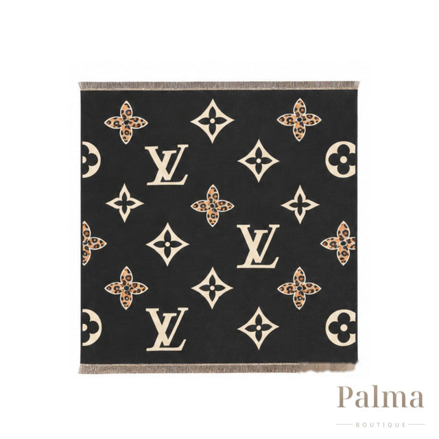 Louis Vuitton Scarf | Monogram Black White