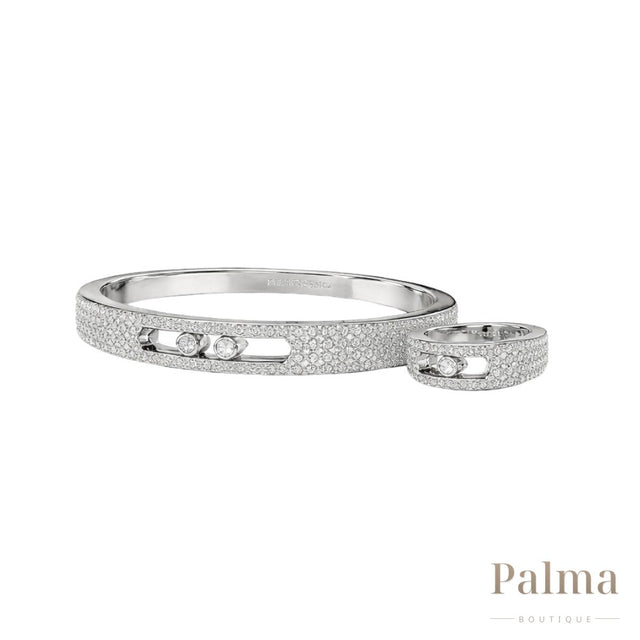 Messika Jewelry | Move Noa Pavé Ring White Gold Diamonds