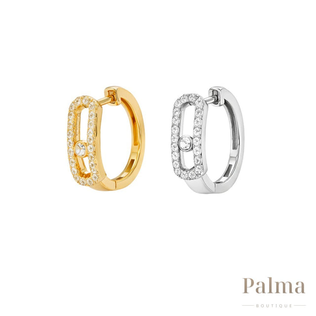 Messika Jewelry | Romane Double Earrings Mixed Gold