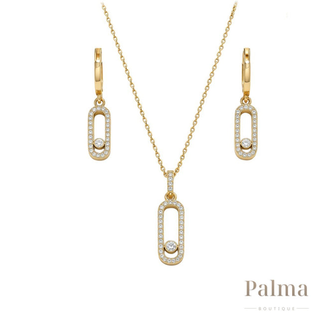 Messika Jewelry | Long Pavé Necklace Earrings Set