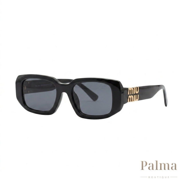 Miu Miu Glasses | Bold Black Silver-Tone