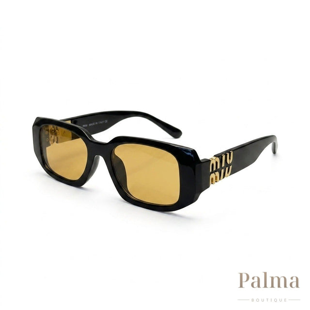 Miu Miu Glasses | Rectangular Warm Yellow