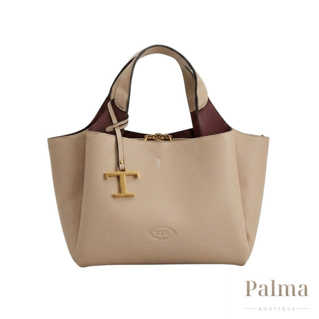 Tod's Bag | Logo Charm Tote Bag – Light Beige