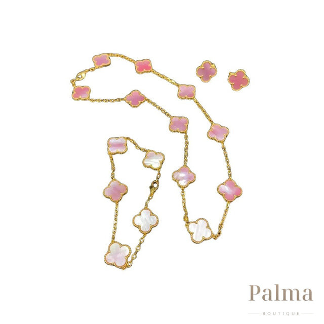 Van Cleef Jewelry | Alhambra Jewelry Set Gold Pink Pearl