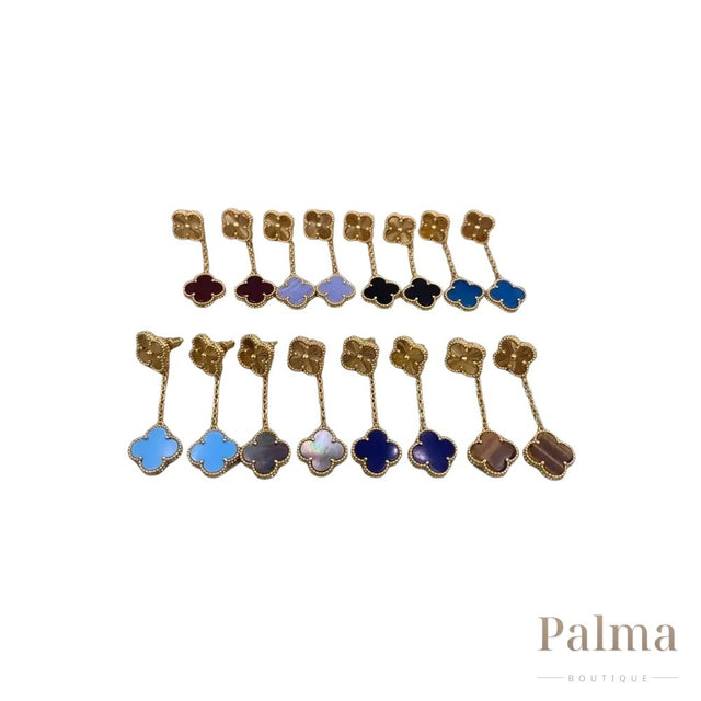 Van Cleef Jewelry | Alhambra Dangle Earrings Collection Gold