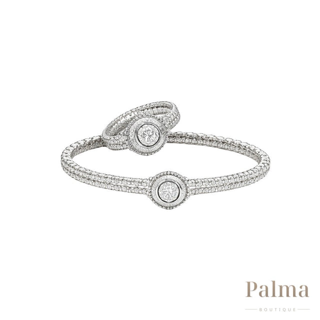 Van Cleef Jewelry | Diamond Motif Bracelet and Ring Set